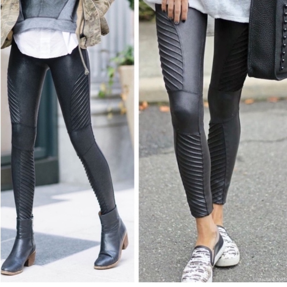 SPANX moto legging faux leather legging size small